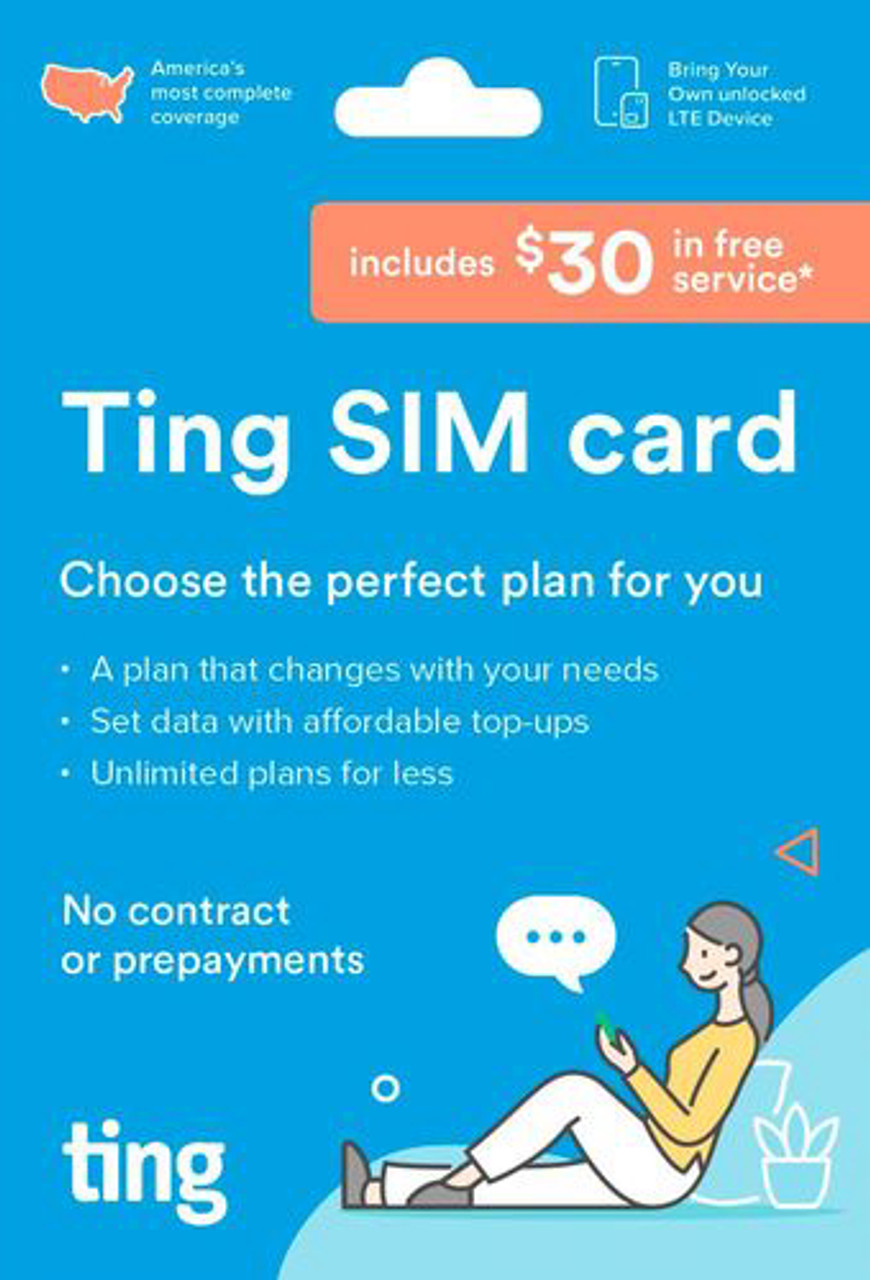 Ting Mobile - $30 SIM Card Kit