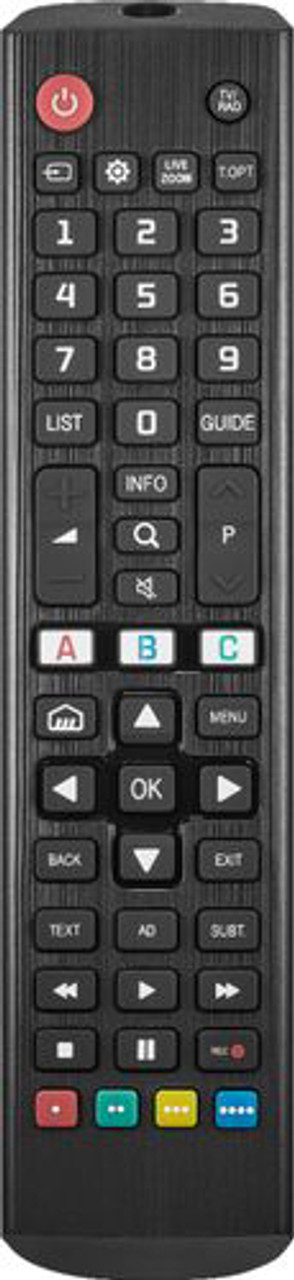 Insignia™ - Replacement Remote for LG TVs - Black