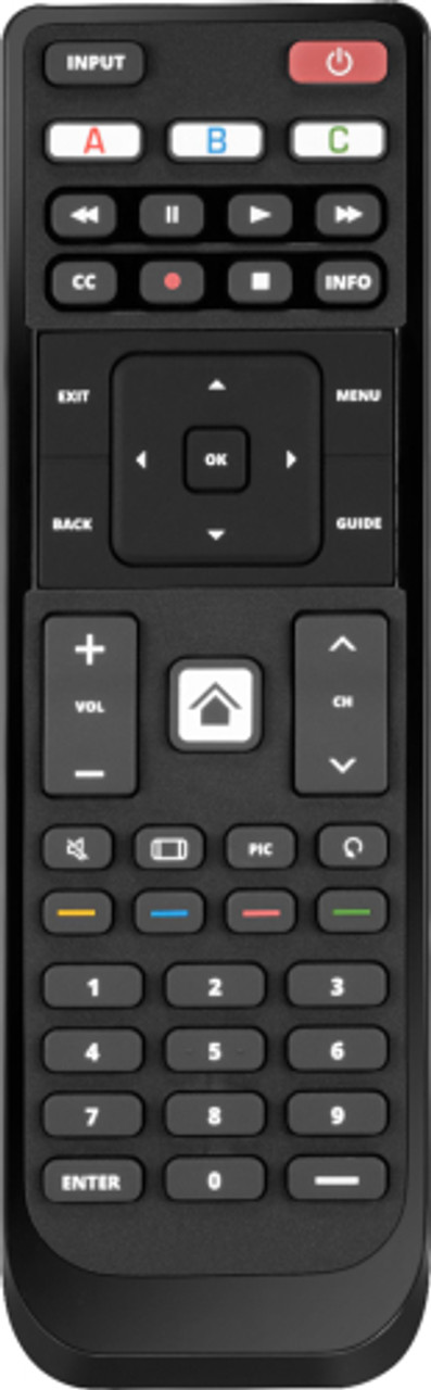 Insignia™ - Replacement Remote for Vizio TVs - Black