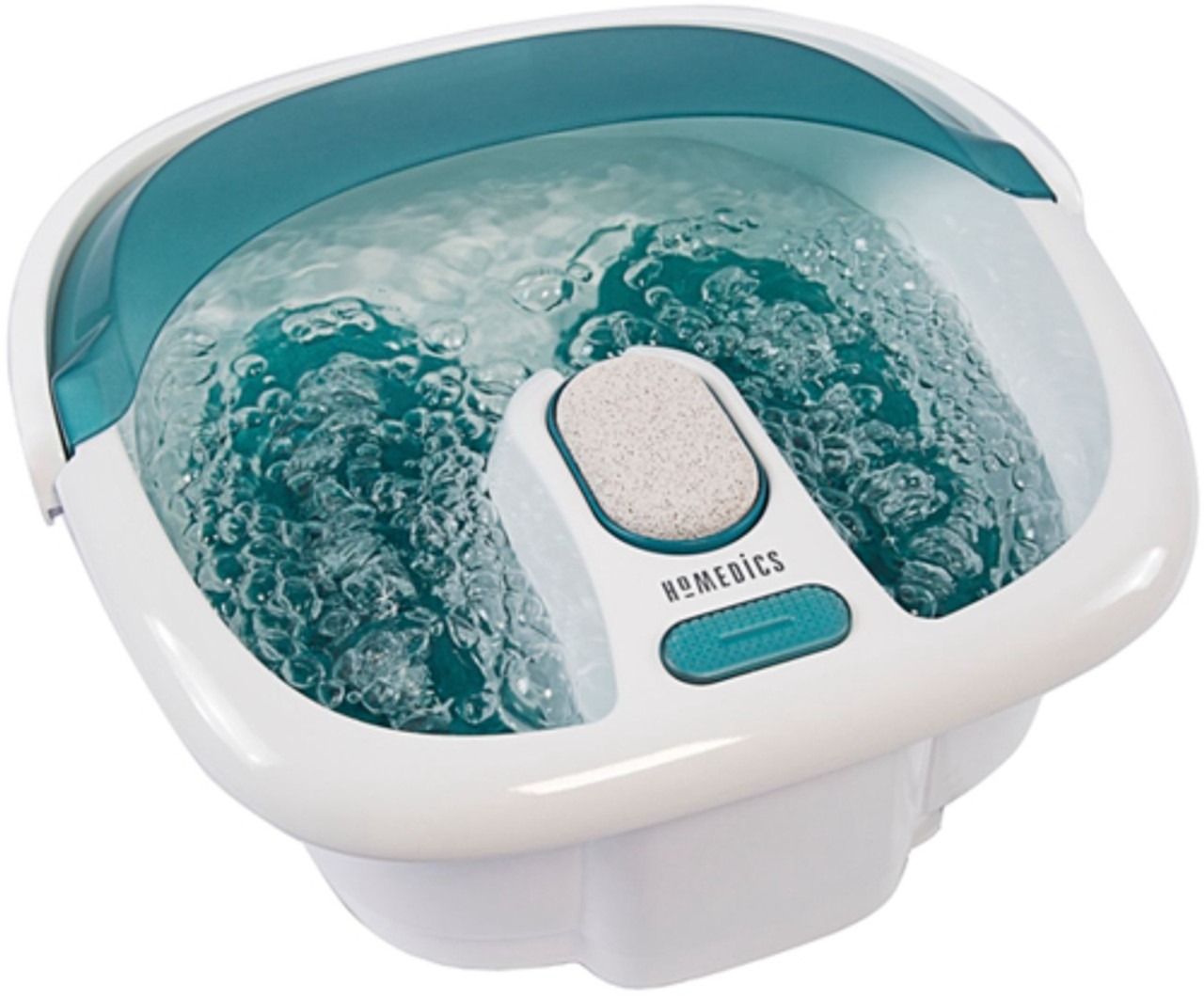 HoMedics - Bubble Foot Spa with Heat Boost Power - White/Gray