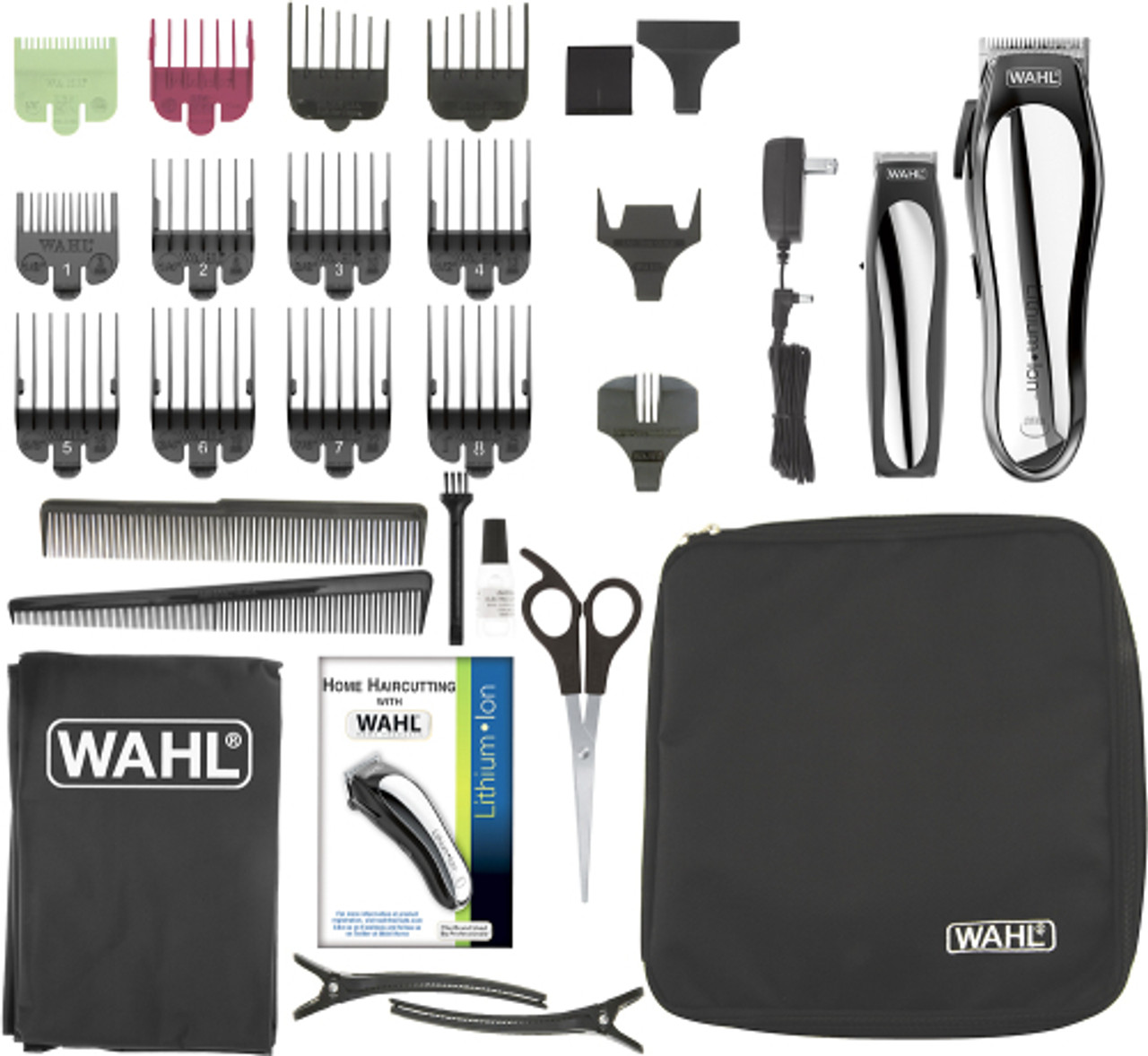 Wahl - Lithium Pro Complete Cordless Haircut Kit - Black/Silver