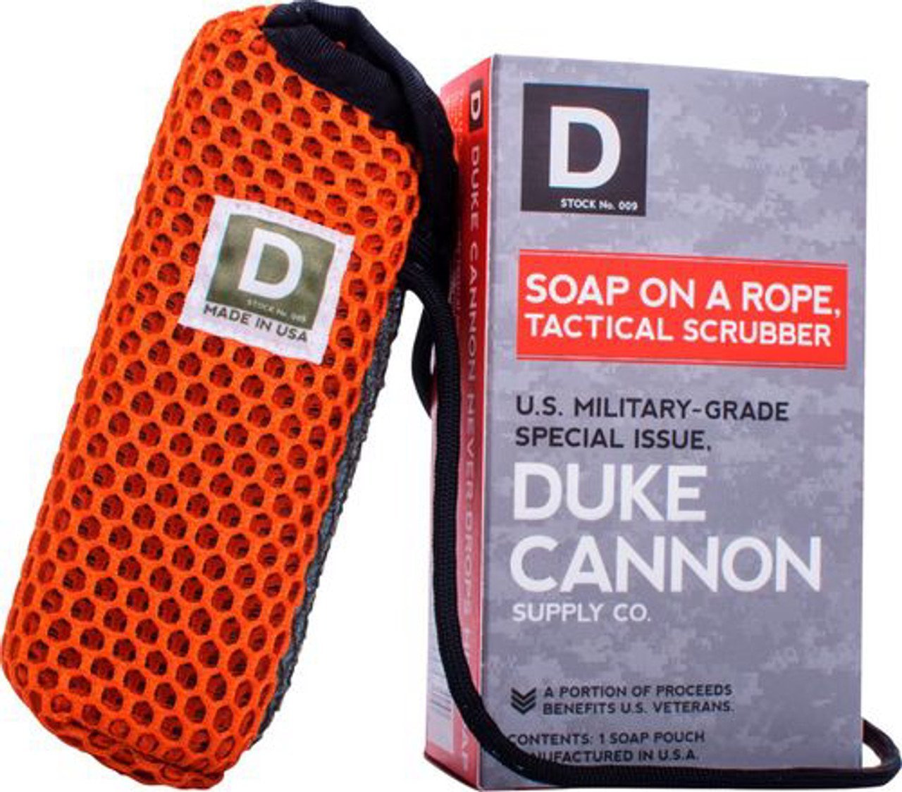 Duke Cannon - Soap On A Rope Tactical Scrubber - Orange/Green