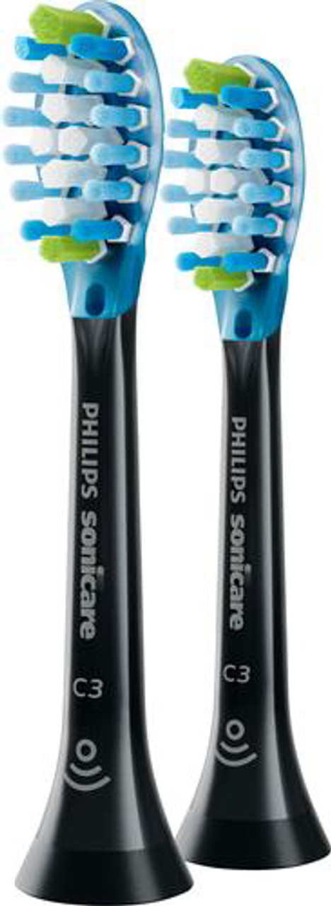 Philips Sonicare - Premium Plaque Control Brush Heads (2-Pack) - Black