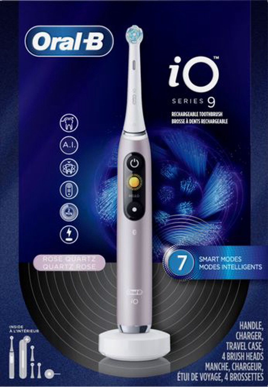 Oral-B - iO Series 9 Connected Rechargeable Electric Toothbrush - Rose Quartz