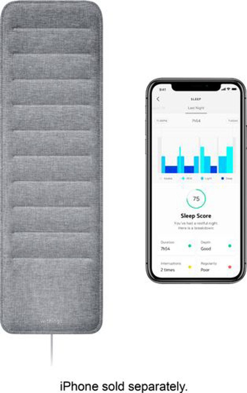 Withings - Sleep Tracking Mat + Heart Rate - Gray