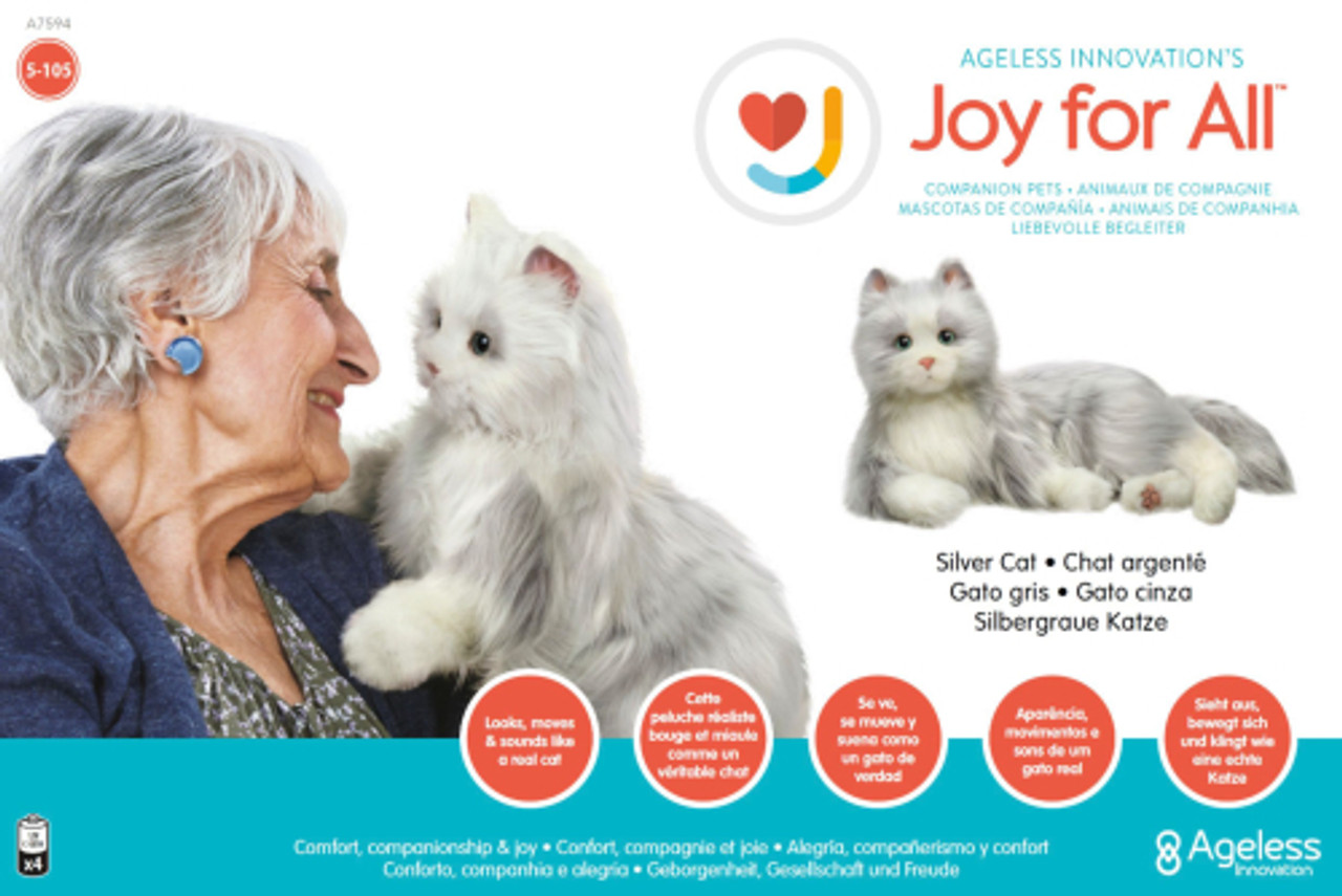 Joy for All - Companion Pet Cat - Silver With White Mitts