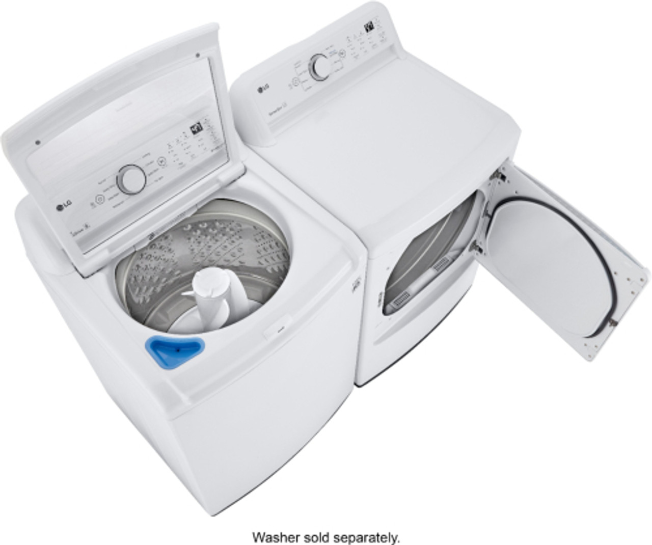 LG - 4.3 cu ft Top Load Washer with 4-Way Agitator - White