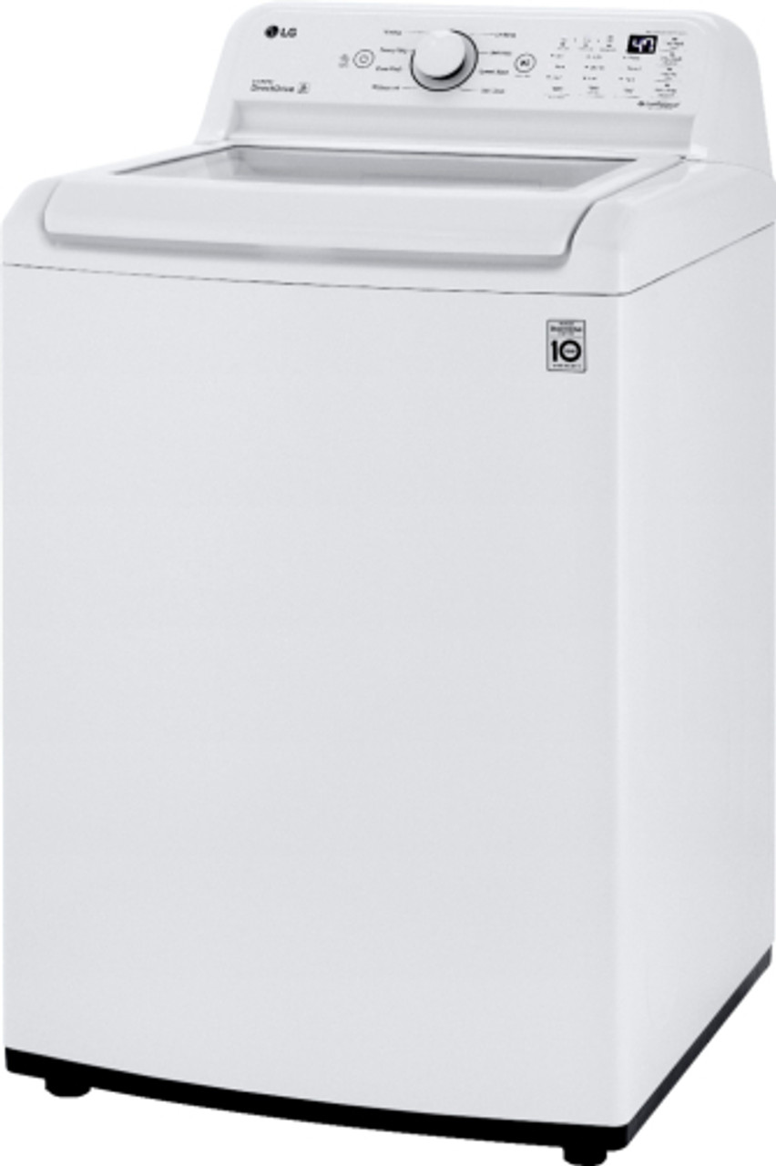 LG - 4.3 cu ft Top Load Washer with 4-Way Agitator - White