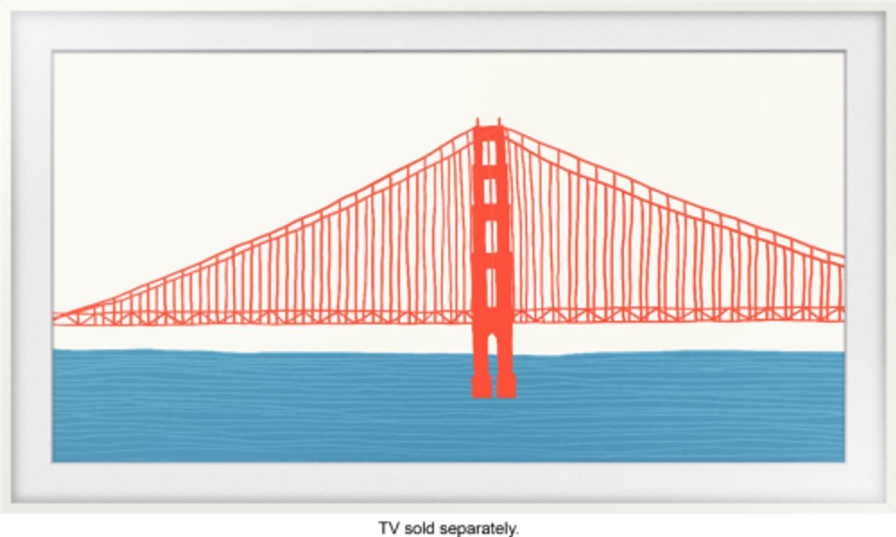 Samsung - 50” 2021 The Frame Customizable Bezel - Modern White