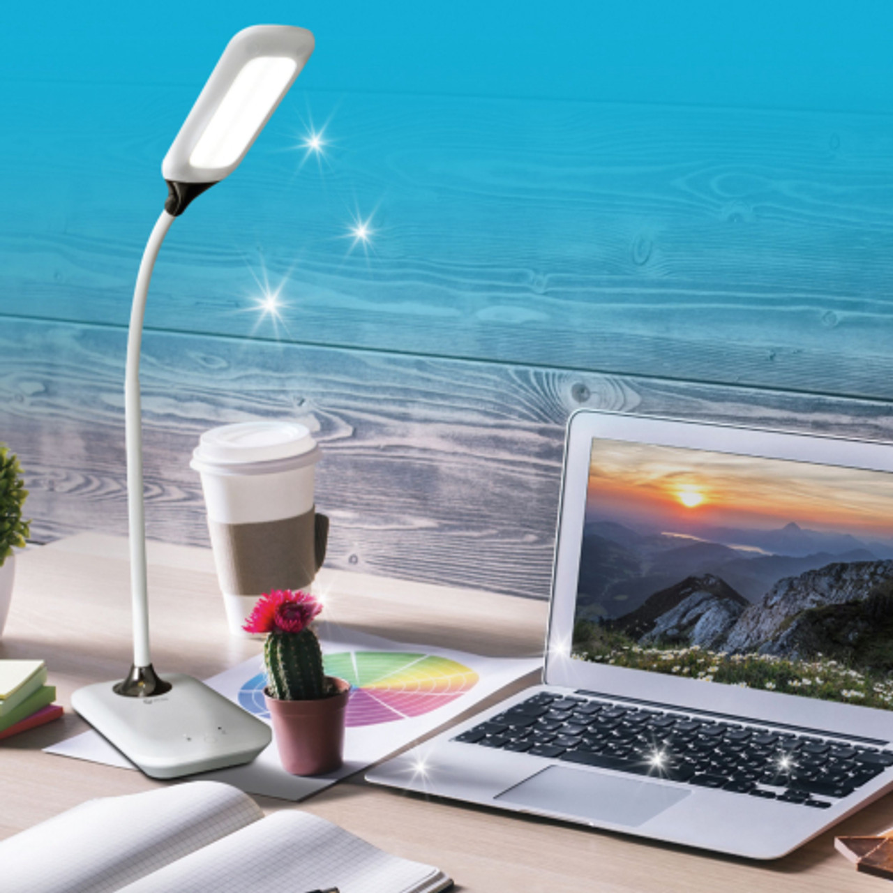 OttLite - Enhance LED Sanitizing Desk Lamp with USB Charging