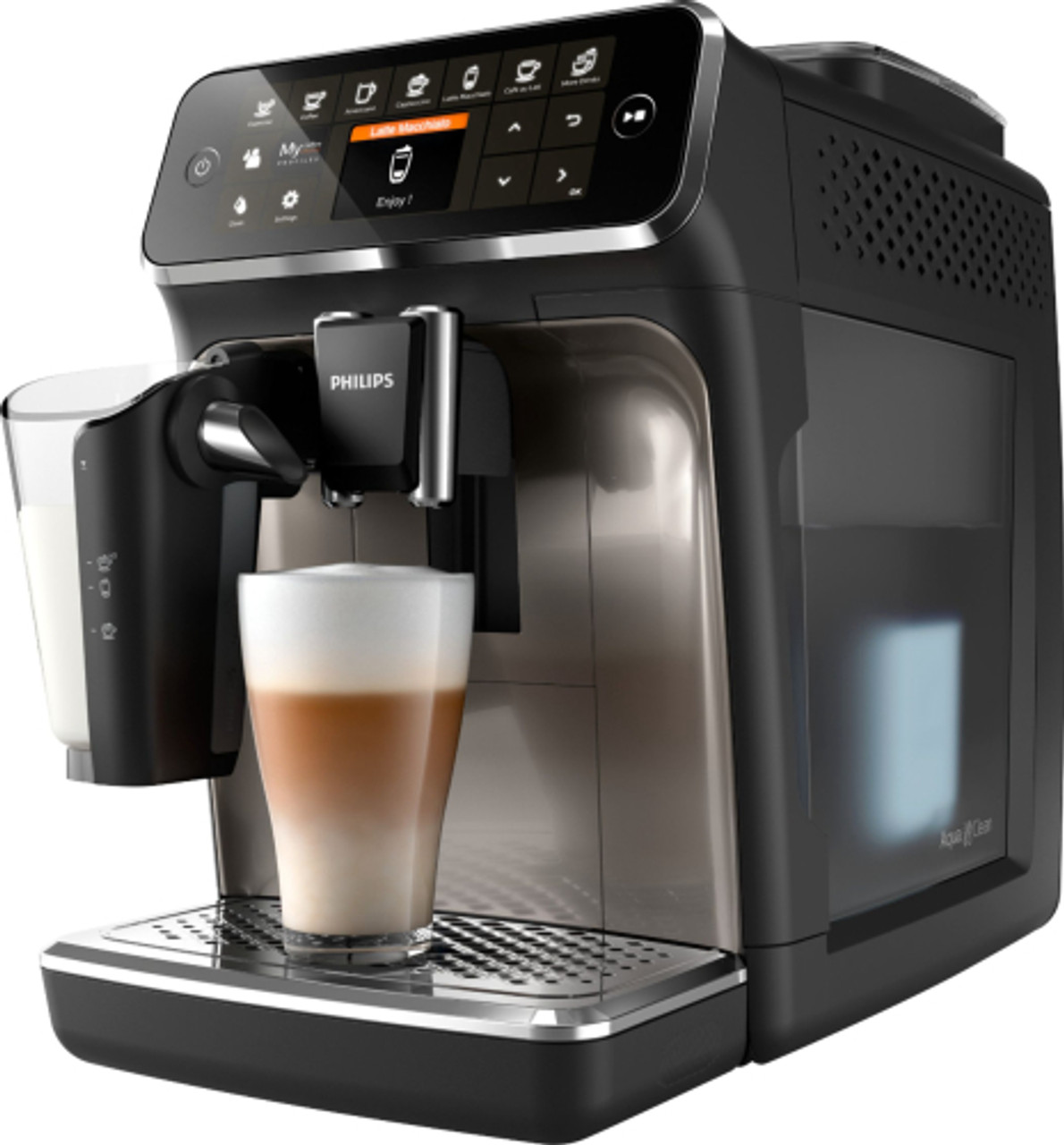 Philips - Phlips 4300 Fully Automatic Espresso Machine with LatteGo, CR, EP4347/94 - Silver