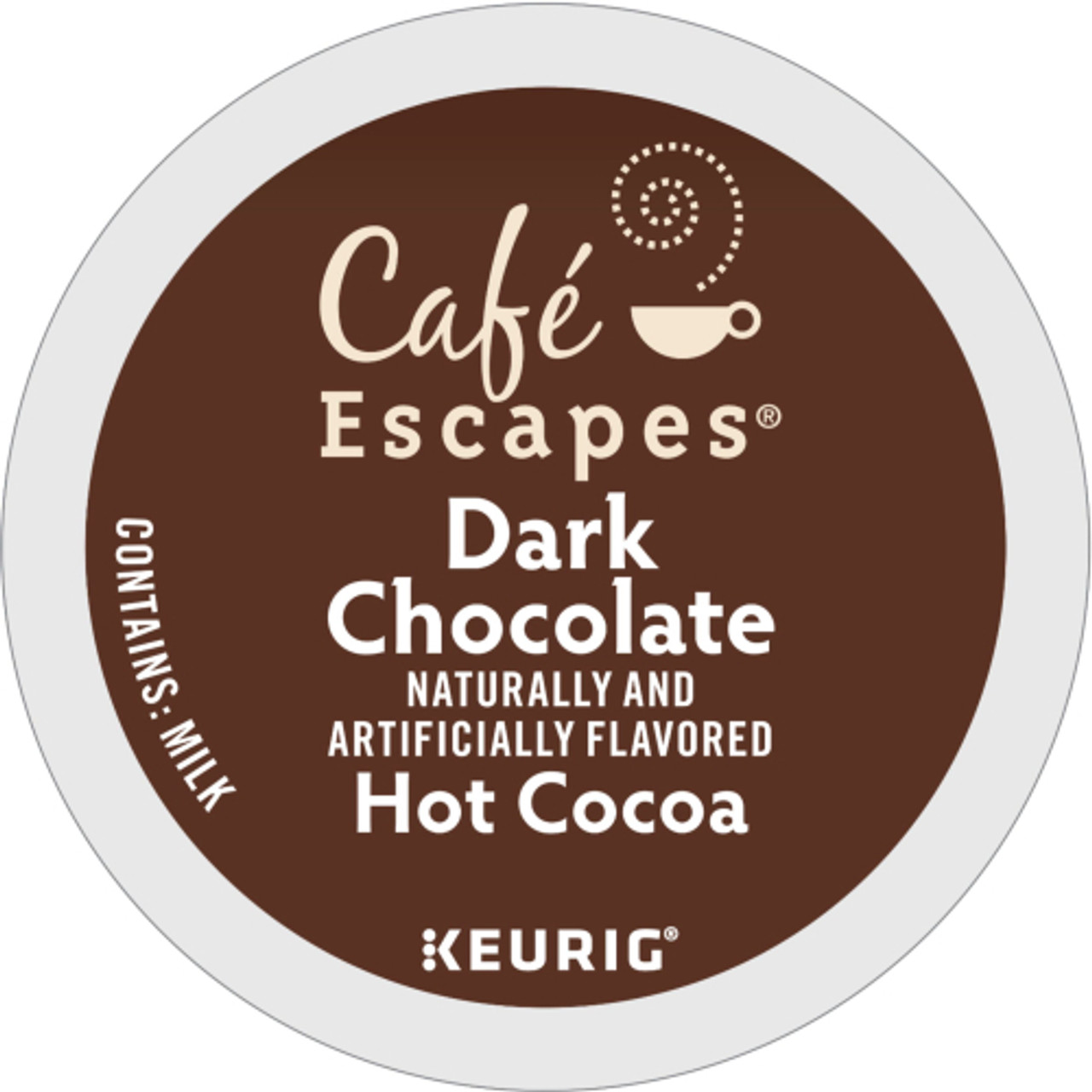 Café Escapes Dark Chocolate Hot Cocoa, Keurig Single-Serve K-Cup Pods, 24 Count