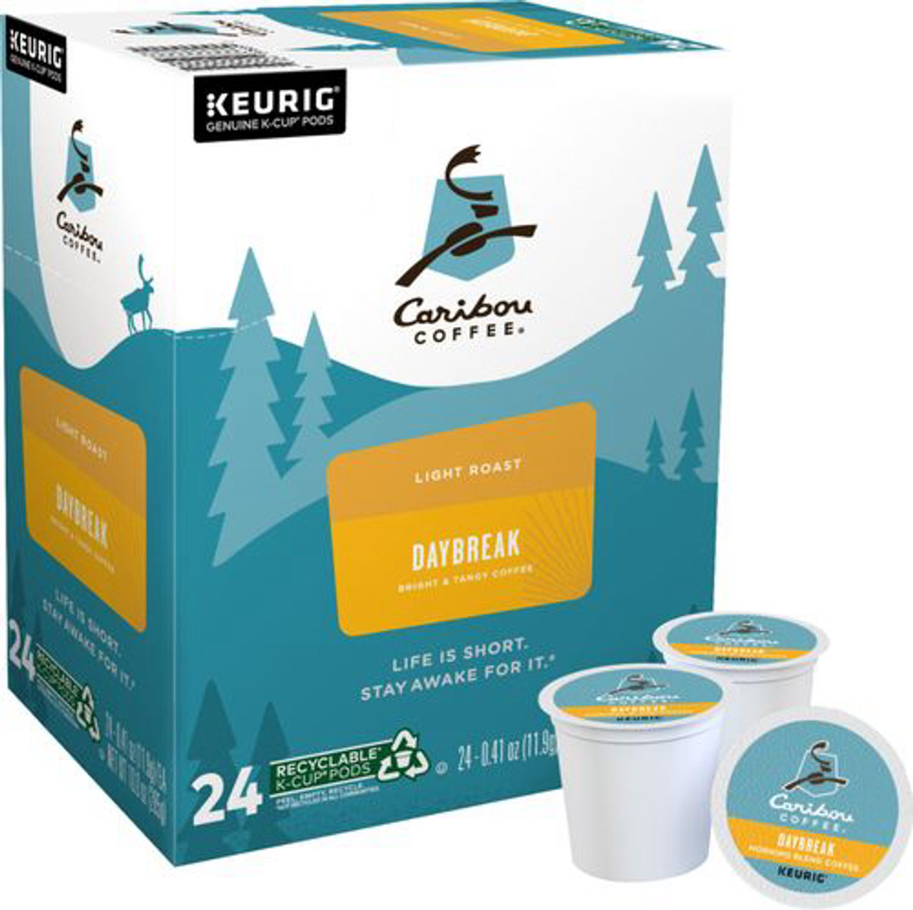 Caribou Coffee Daybreak Morning Blend, Keurig Single-Serve K-Cup Pods, Light Roast, 24 Count