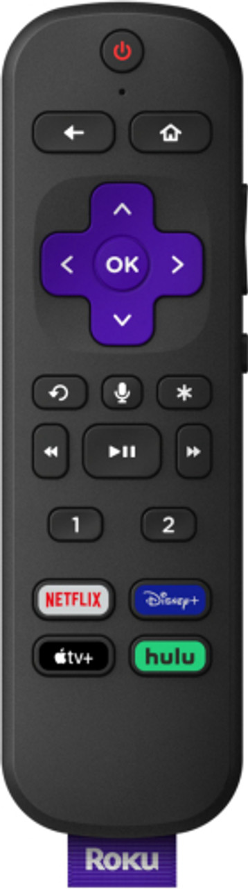 Roku Voice Remote Pro – Rechargeable Remote with TV Controls for Roku Players, Roku TV, and Roku Audio - Black