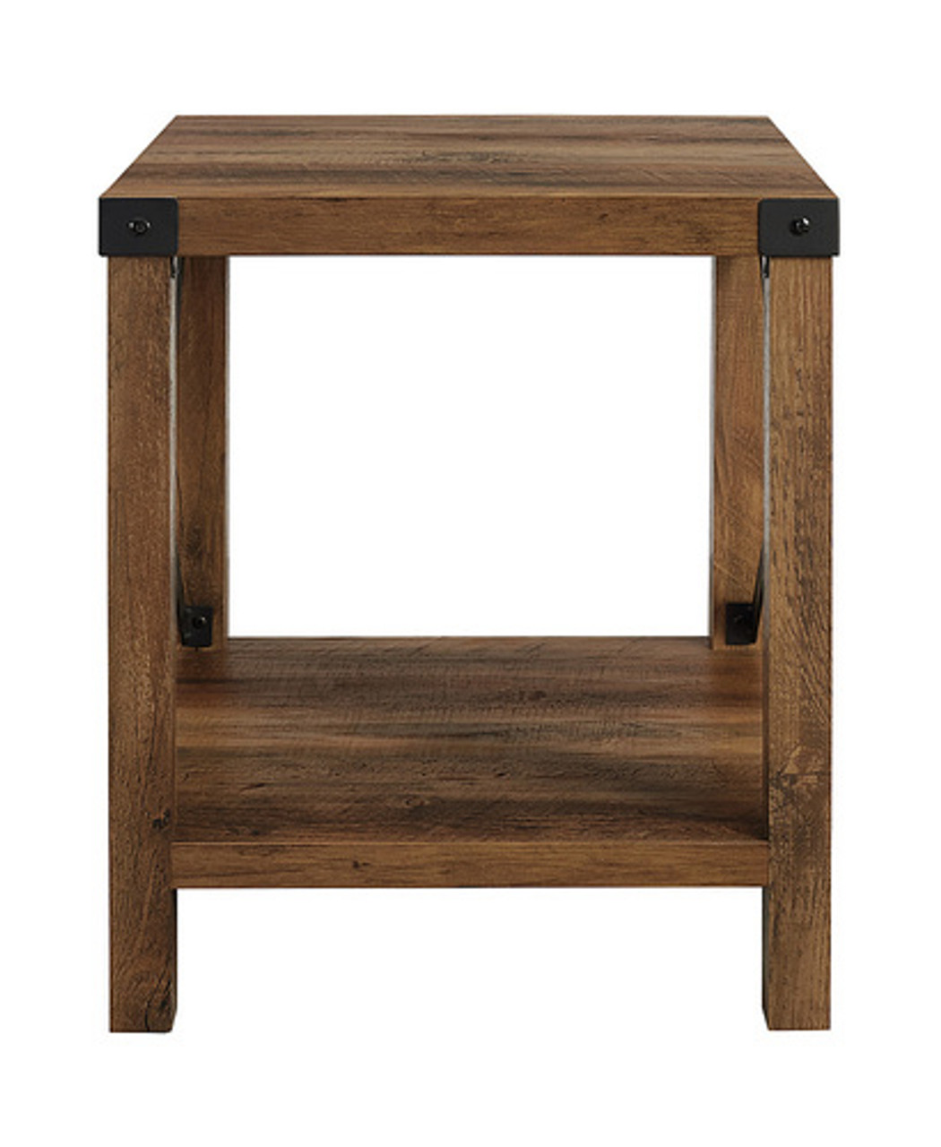 Walker Edison - Rustic Side Table - Reclaimed Barnwood