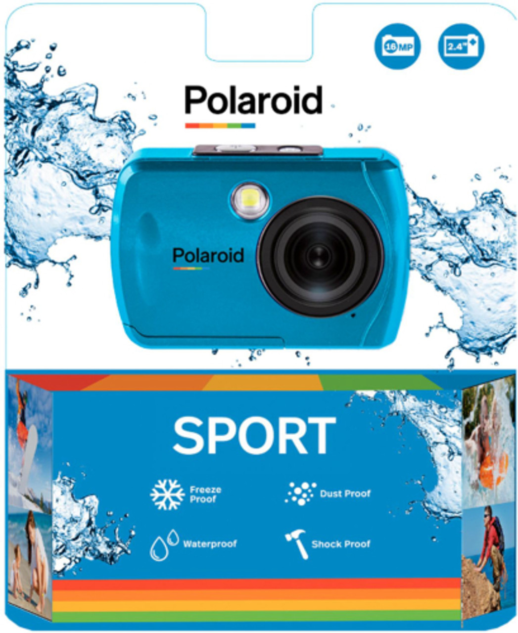 Polaroid - 16MP Waterproof Digital Camera - Teal