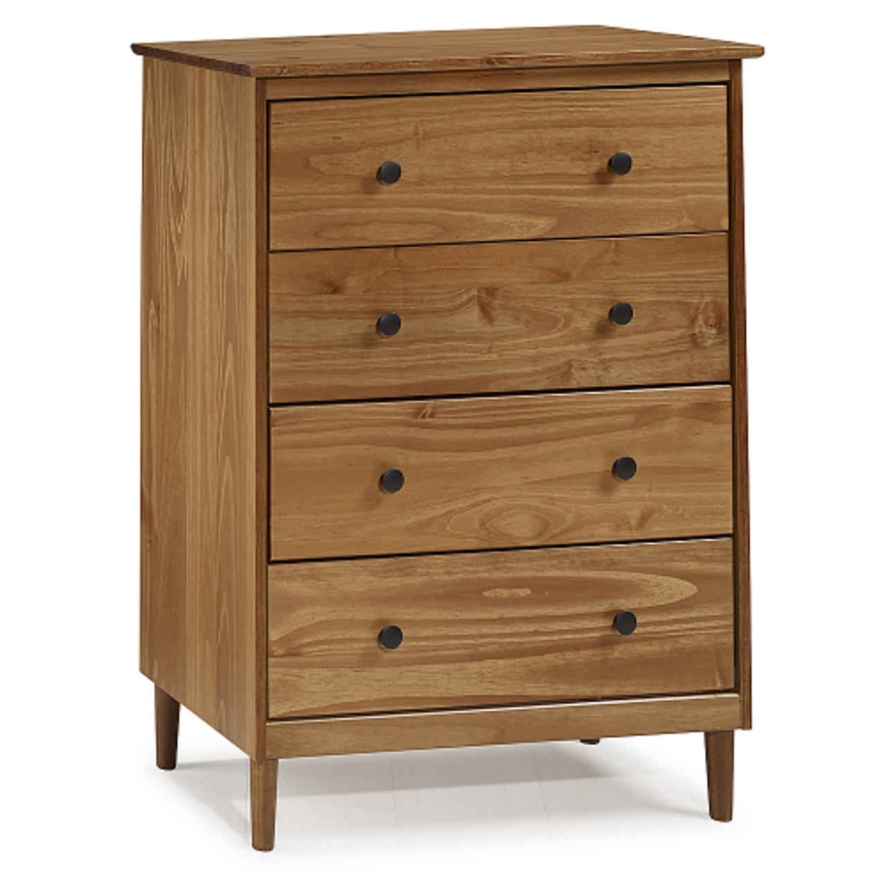 Walker Edison - Modern 4 Drawer Dresser - Caramel