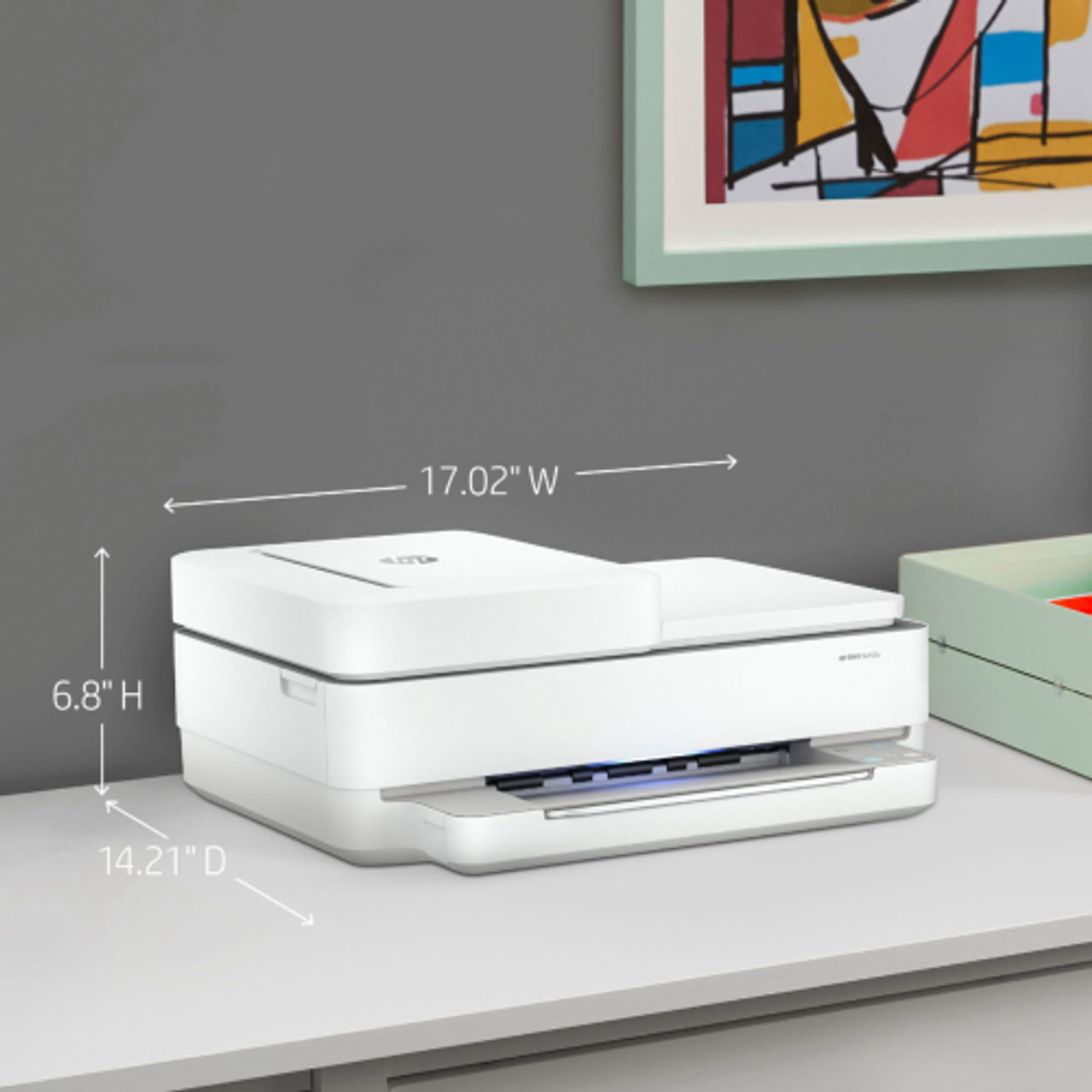 HP - ENVY 6455e Wireless All-In-One Inkjet Printer with 6 months of Instant Ink Included with HP+ - White