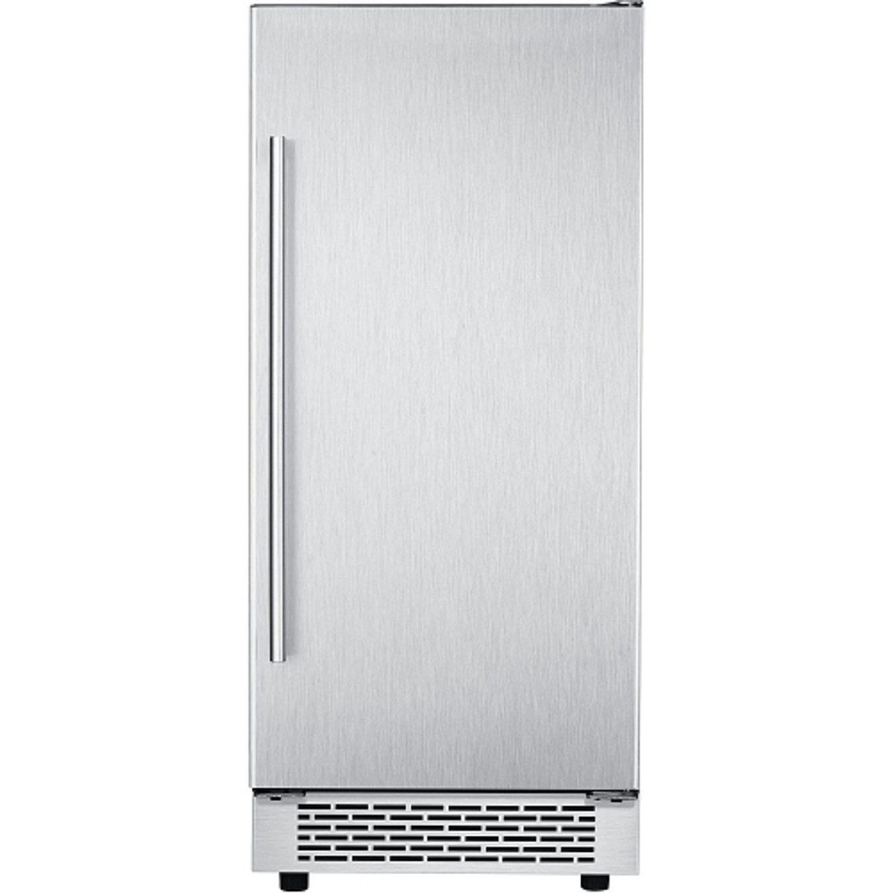 Hanover - 15-In. Stainless Steel Undercounter Ice Maker with Reversible Door and Touch Controls