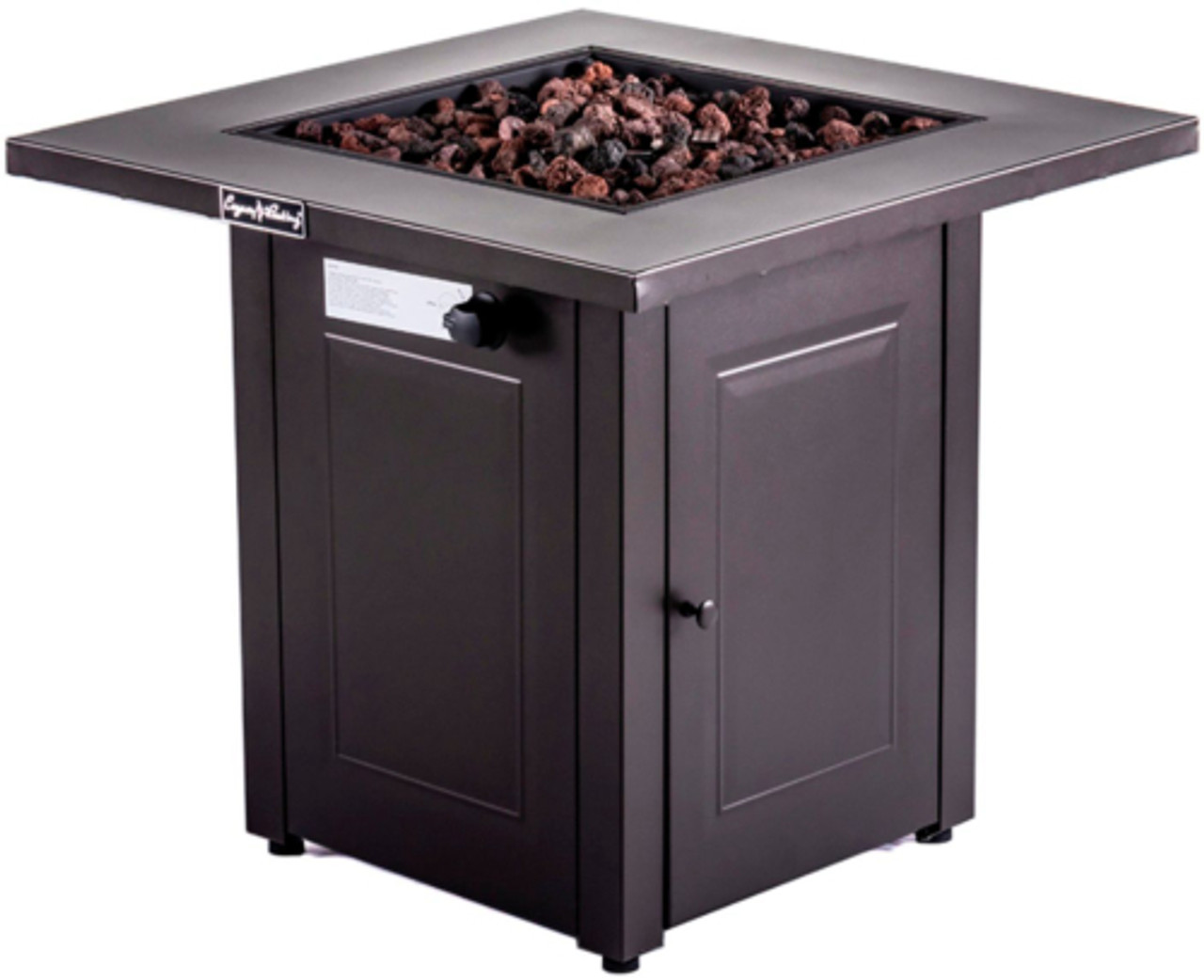 Legacy Heating - 28-Inch Square Fire Table - Brown