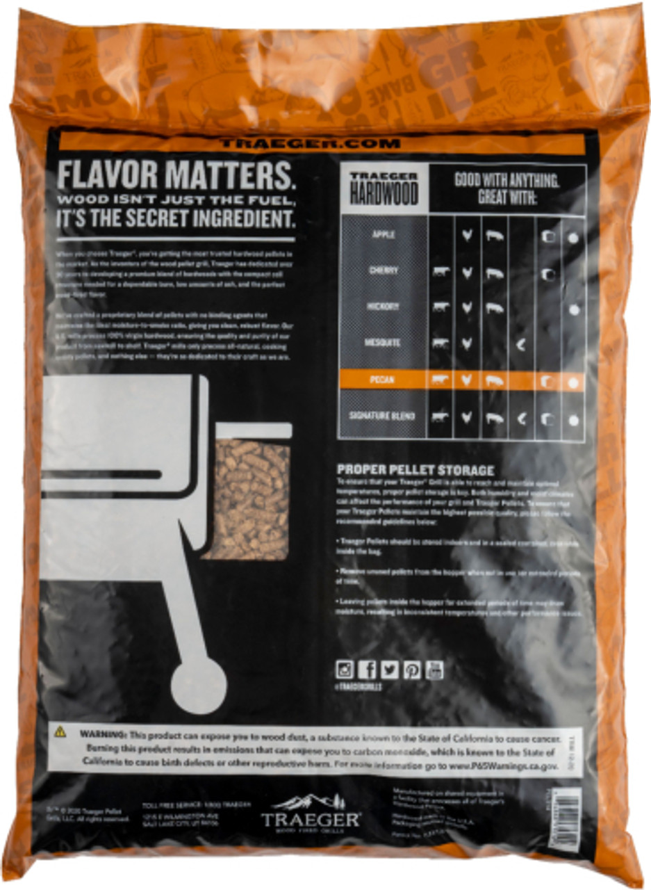 Traeger Grills - Premium Hardwood Pellets - Pecan - Brown