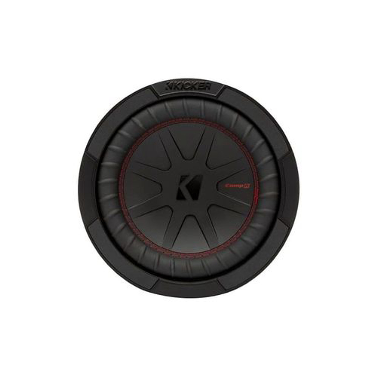 KICKER - CompR 8" Dual-Voice-Coil 2-Ohm Subwoofer - Black