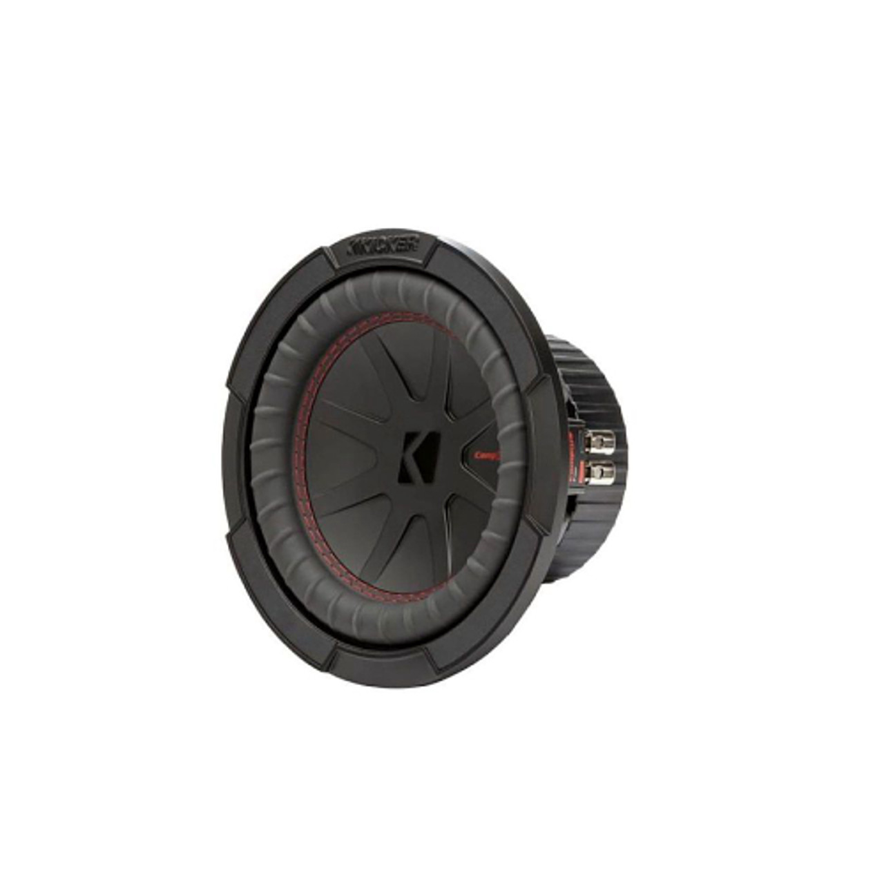 KICKER - CompR 8" Dual-Voice-Coil 2-Ohm Subwoofer - Black