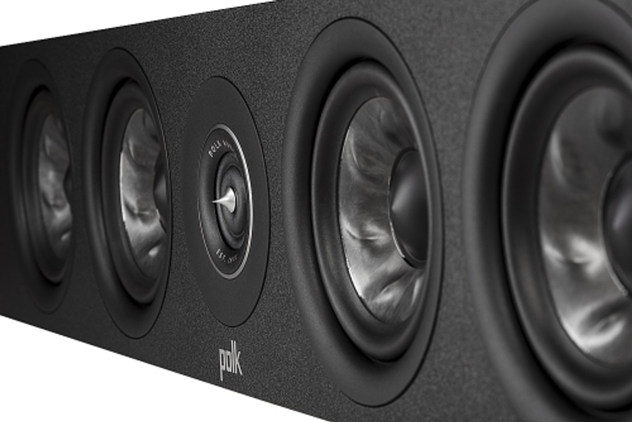 Polk Audio - Polk Reserve R350 Left/Right/Center Surround Speaker, New 1" Pinnacle Ring Tweeter & Four 4" Turbine Cone Woofers - Black