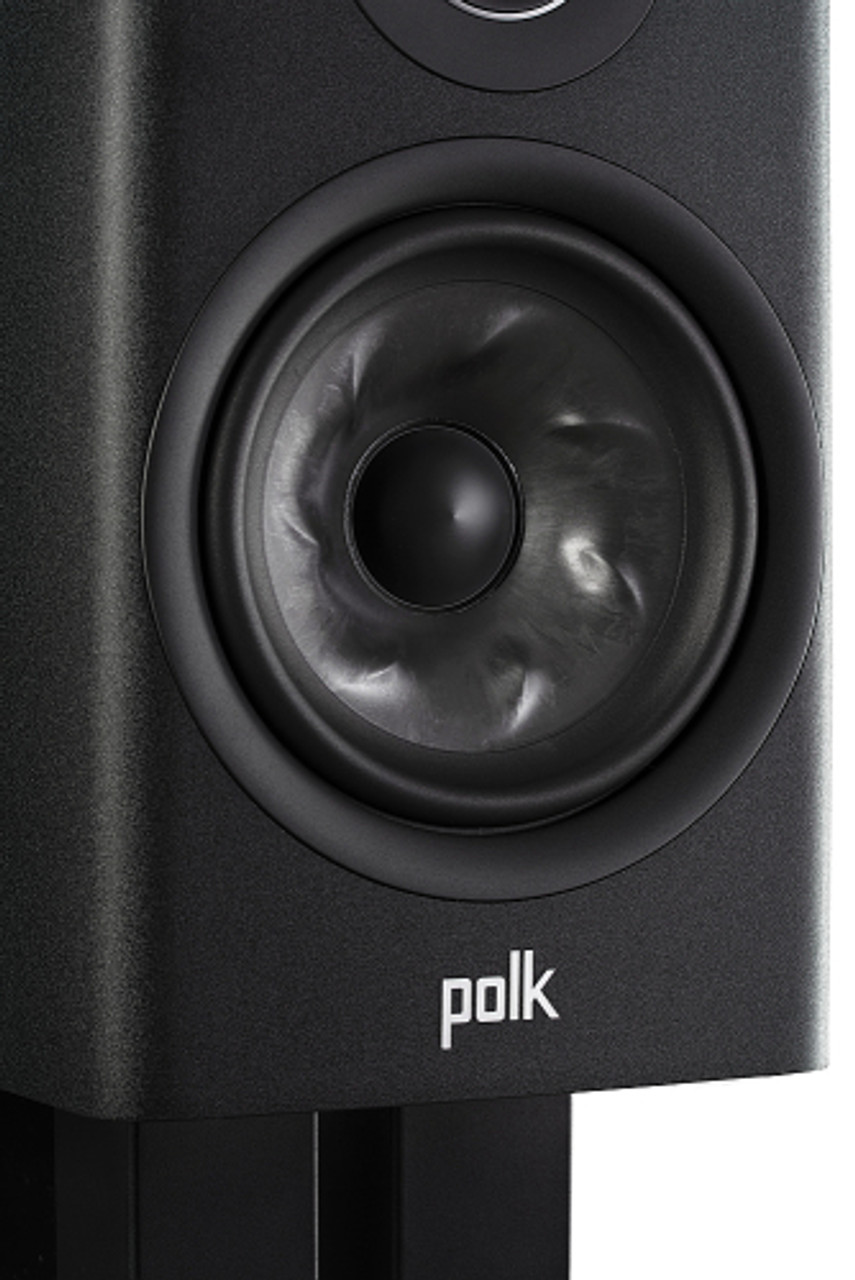 Polk Audio - Polk Reserve R100 Bookshelf Speaker, 1" Pinnacle Ring Tweeter & 5.25" Turbine Cone Woofer, Dolby Atmos & IMAX Enhanced - Black