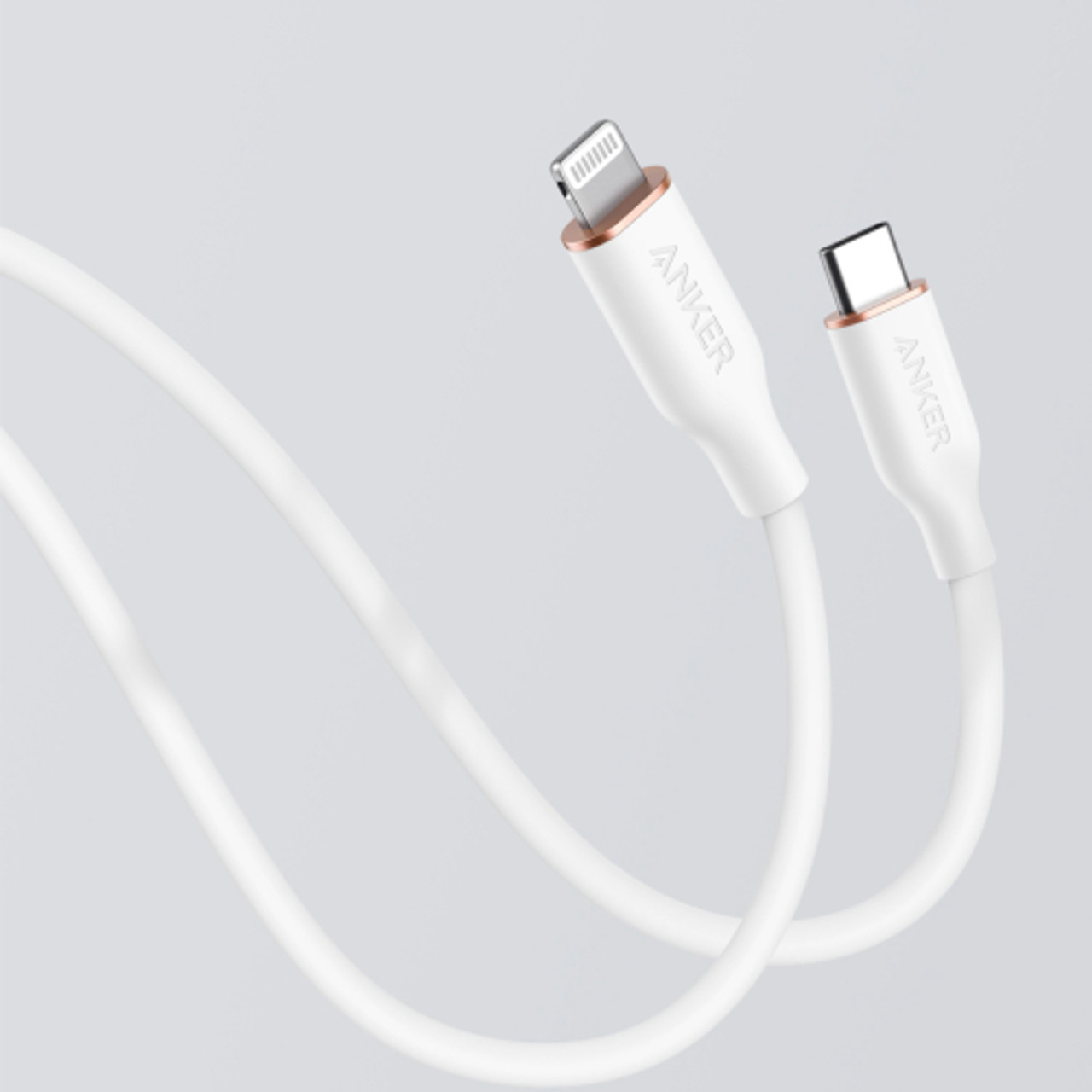 Anker - PowerLine III Flow USB-C to Lightning Cable 6-ft - White