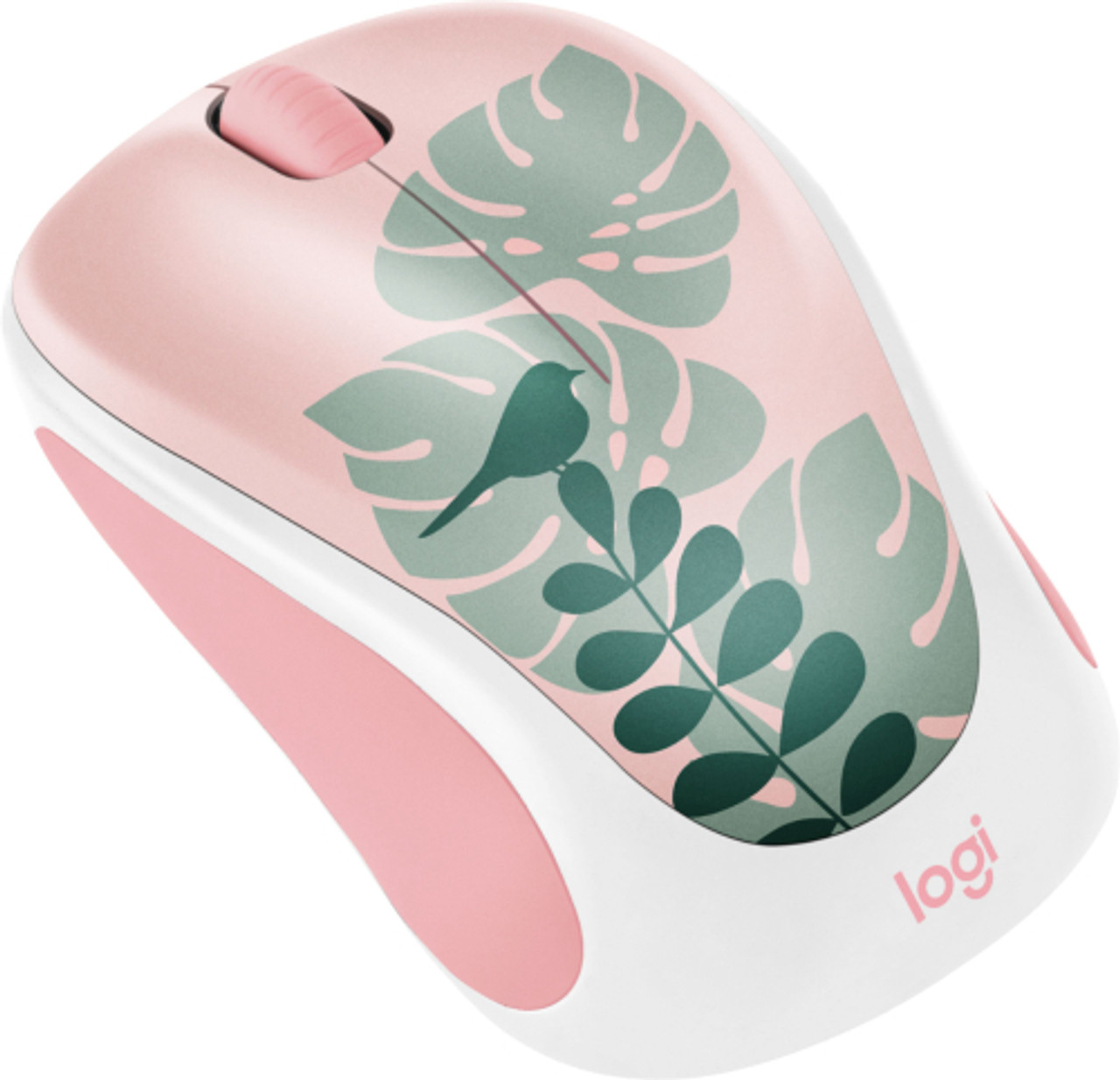 Logitech - Design Collection Limited Edition Wireless Compact Mouse with Colorful Designs - Chirpy Bird