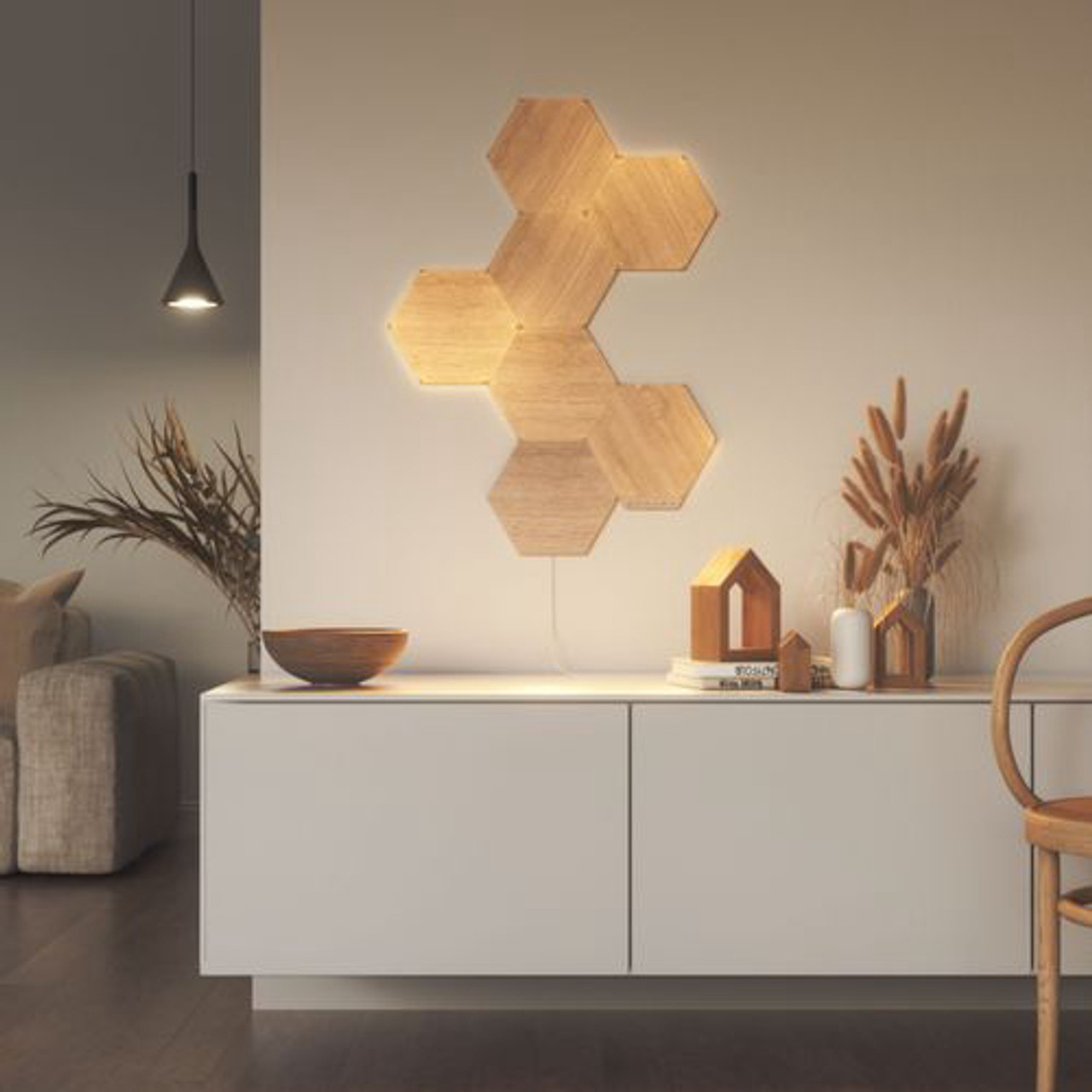 Nanoleaf Elements Wood Look Smarter Kit (7 panels) - Wood Look