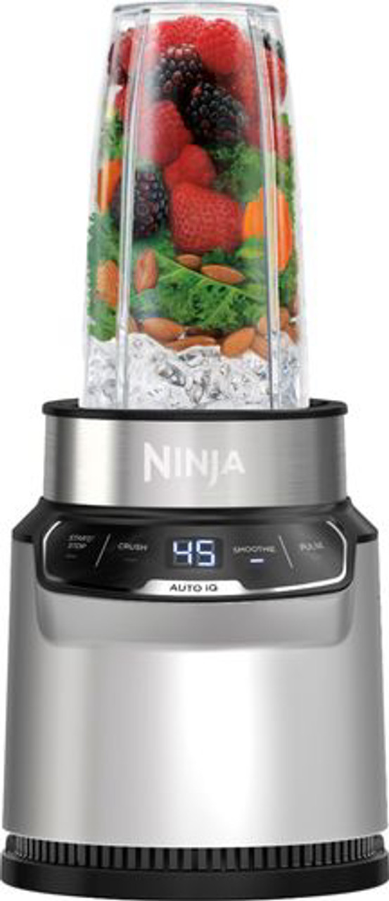 Ninja - Nutri-Blender Pro with Auto-iQ®, 1100-Peak-Watt, Personal Blender - Cloud Silver