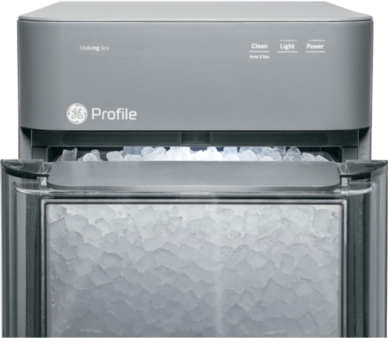 GE Profile - Opal 2.0 24 lb. Freestanding Nugget Ice Maker with Built-In WiFi - Stainless steel