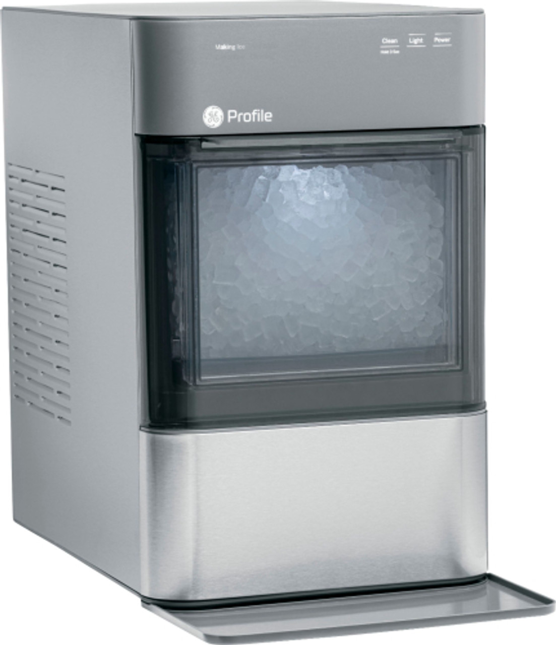 GE Profile - Opal 2.0 24 lb. Freestanding Nugget Ice Maker with Built-In WiFi - Stainless steel