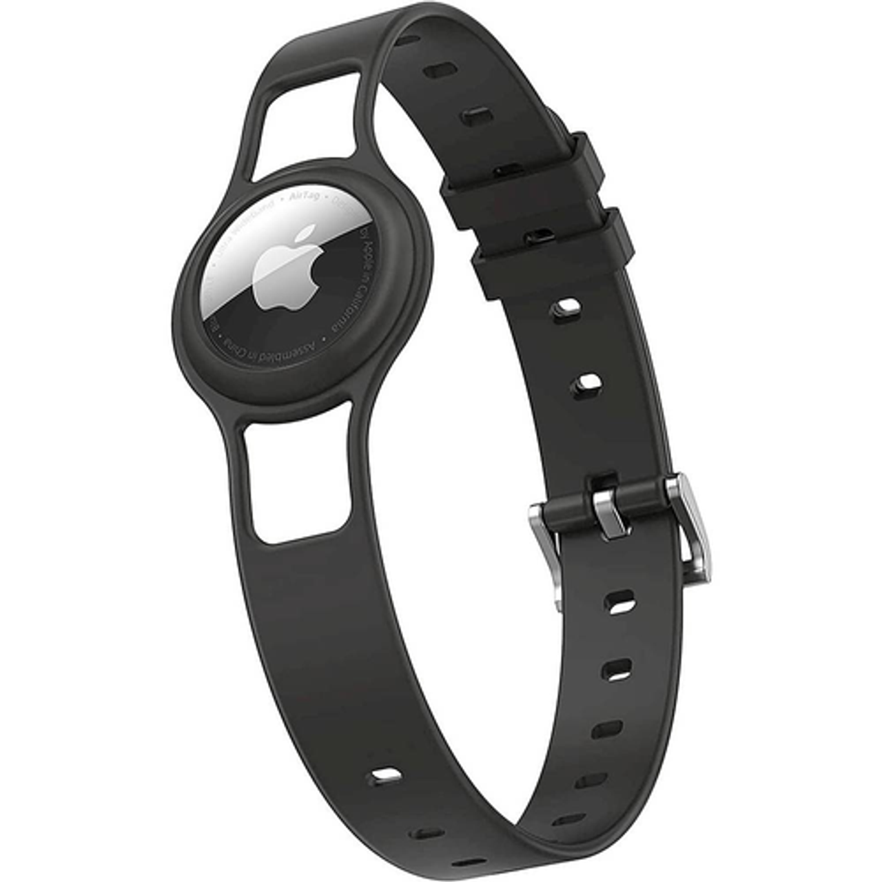 SaharaCase - Silicone Dog Collar for Apple AirTag - Black