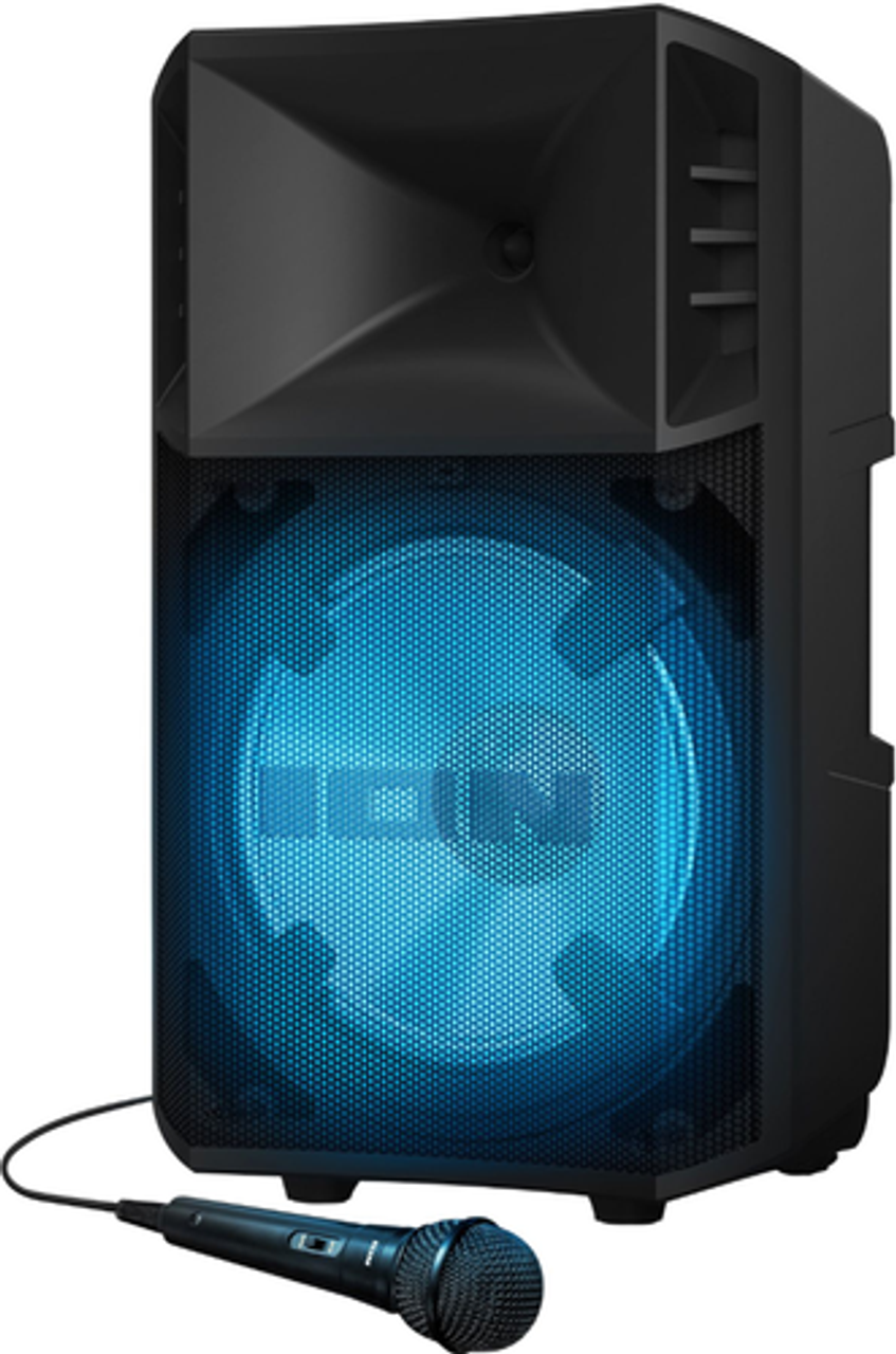 ION Audio - Power Glow 300- Battery-Powered Bluetooth-Enabled Speaker System with Lights - Black