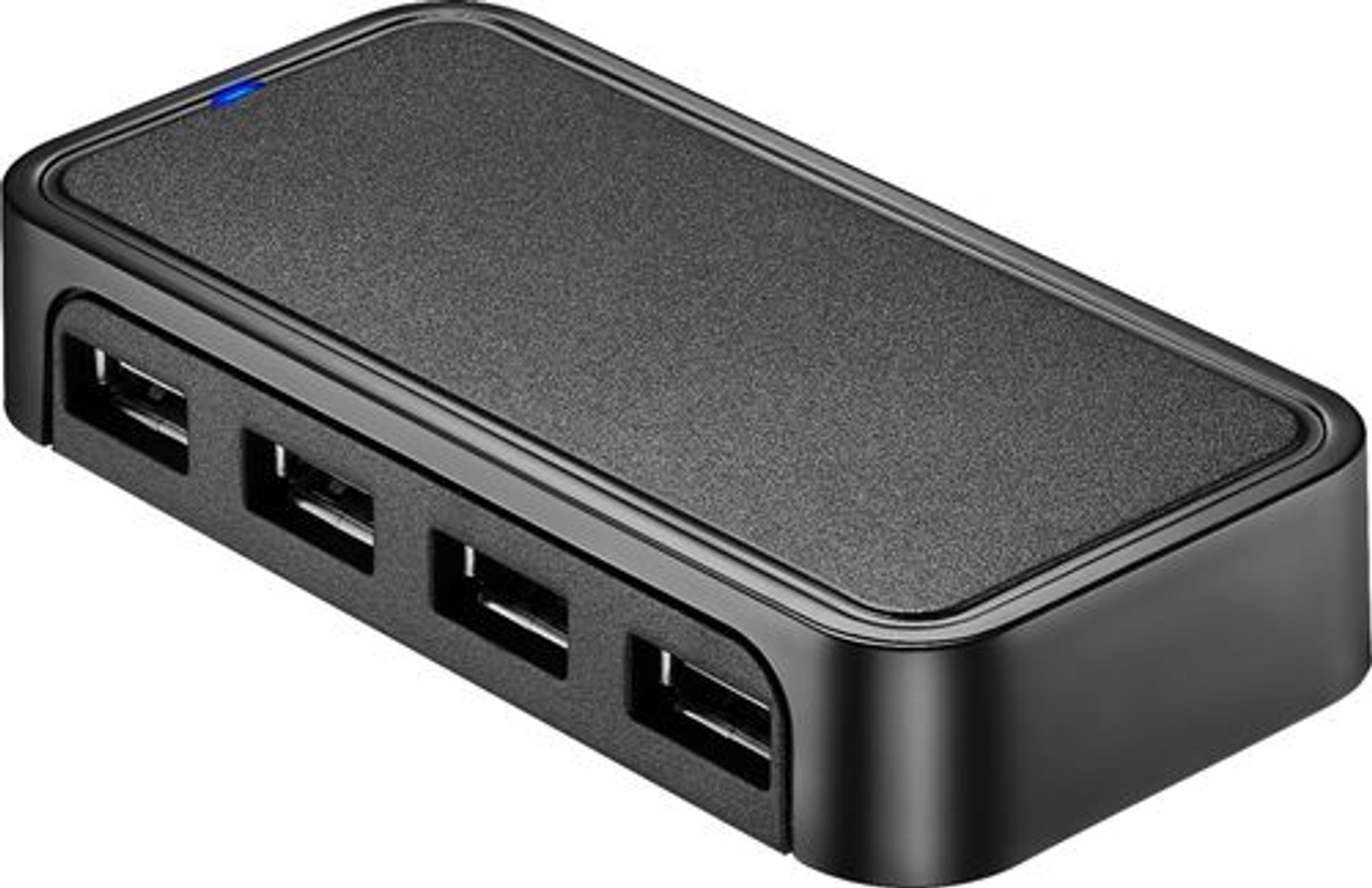 Best Buy essentials™ - 4-Port USB 2.0 Hub - Black