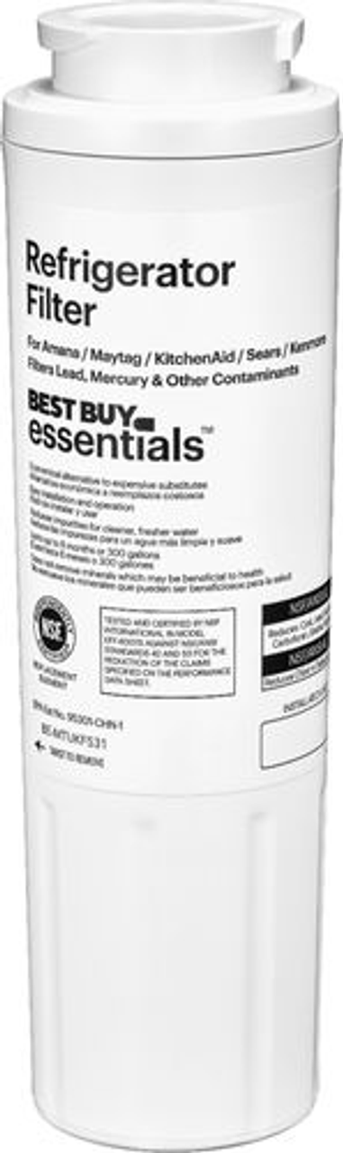 Best Buy essentials™ - NSF 42/53 Water Filter Replacement for Select Amana/Maytag, KitchenAid and Sears/Kenmore Refrigerators - White
