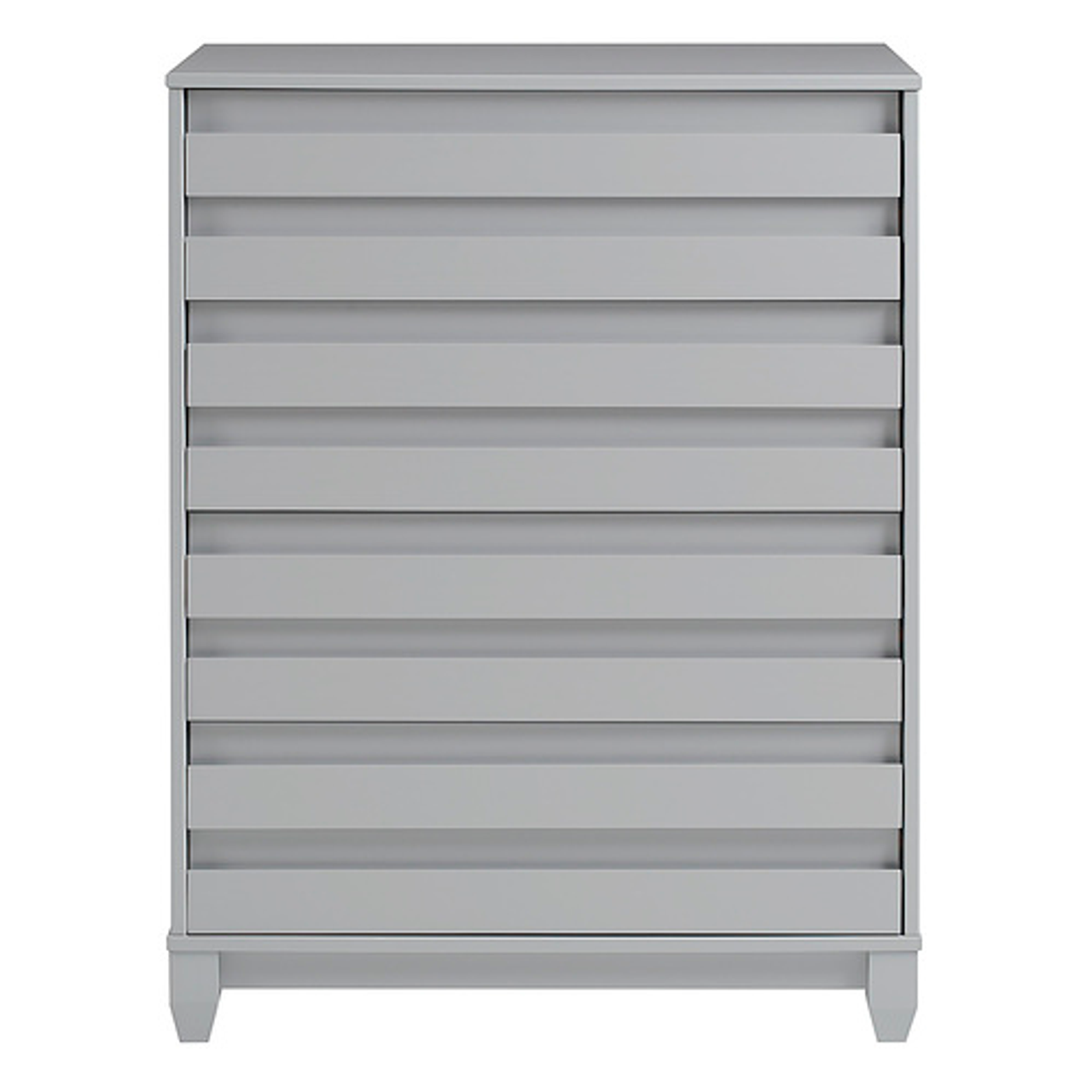 Walker Edison - 40" Contemporary 4-Drawer Solid Wood Dresser - Grey