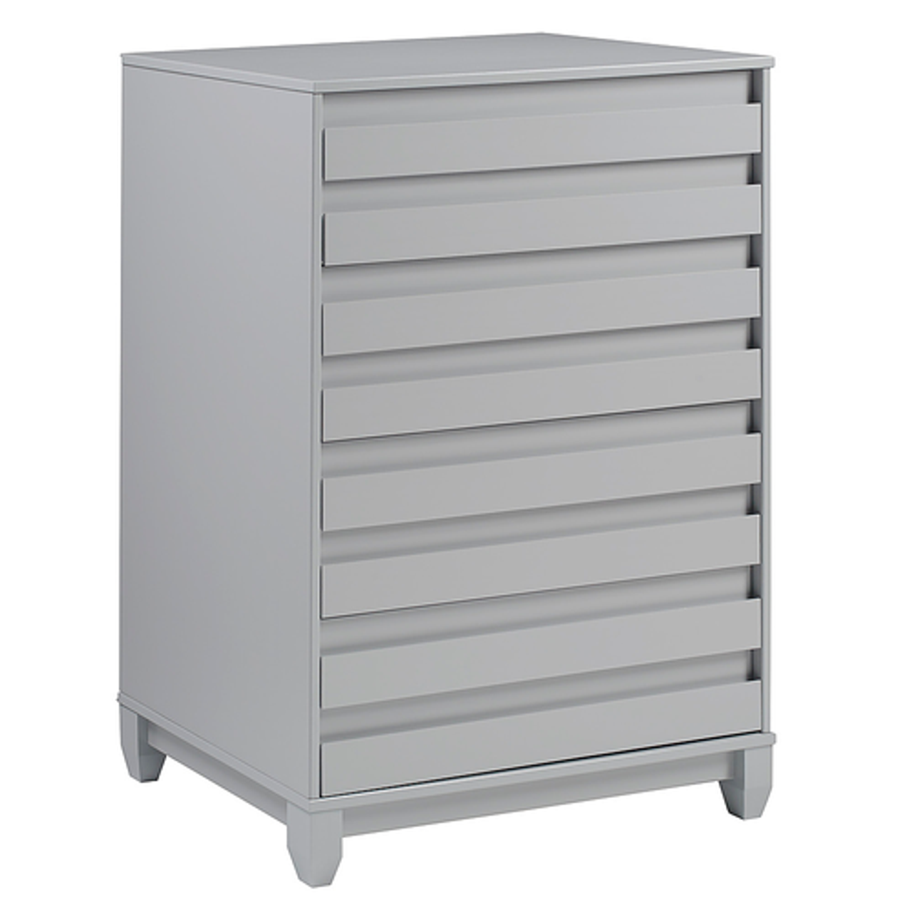Walker Edison - 40" Contemporary 4-Drawer Solid Wood Dresser - Grey