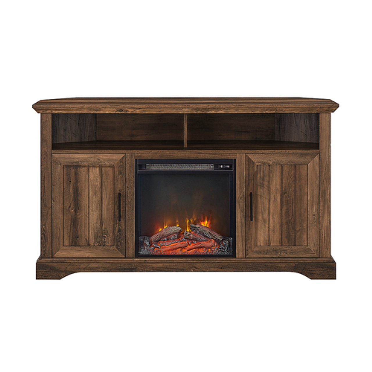Walker Edison - 54” Classic Fireplace TV Stand for TVs up to 60” - Reclaimed Barnwood