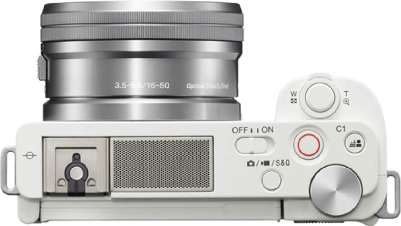 Sony - Alpha ZV-E10 APS Interchangeable Lens Mirrorless Vlog Camera Kit with Lens - White