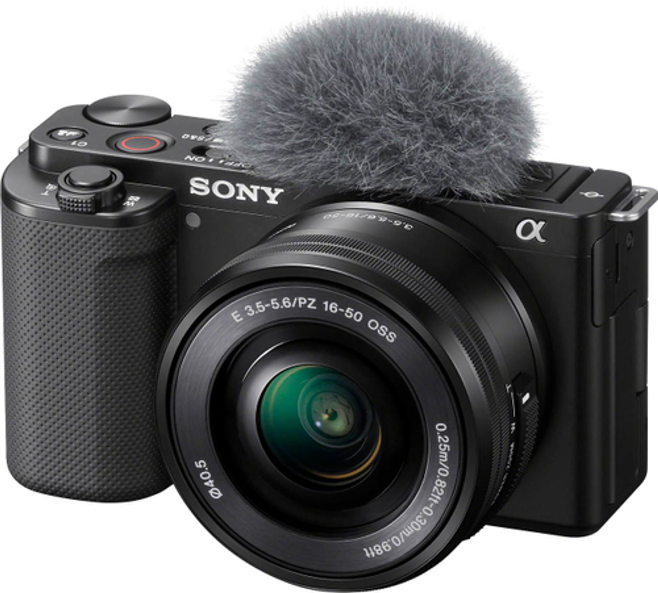 Sony - Alpha ZV-E10 APS Interchangeable Lens Mirrorless Vlog Camera Kit with Lens - Black