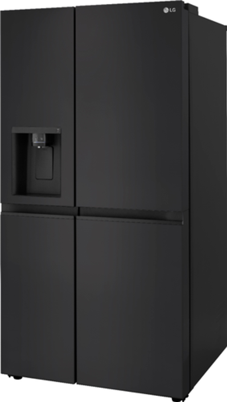 LG - 27.2 cu ft Side by Side Refrigerator with SpacePlus Ice - Smooth Black