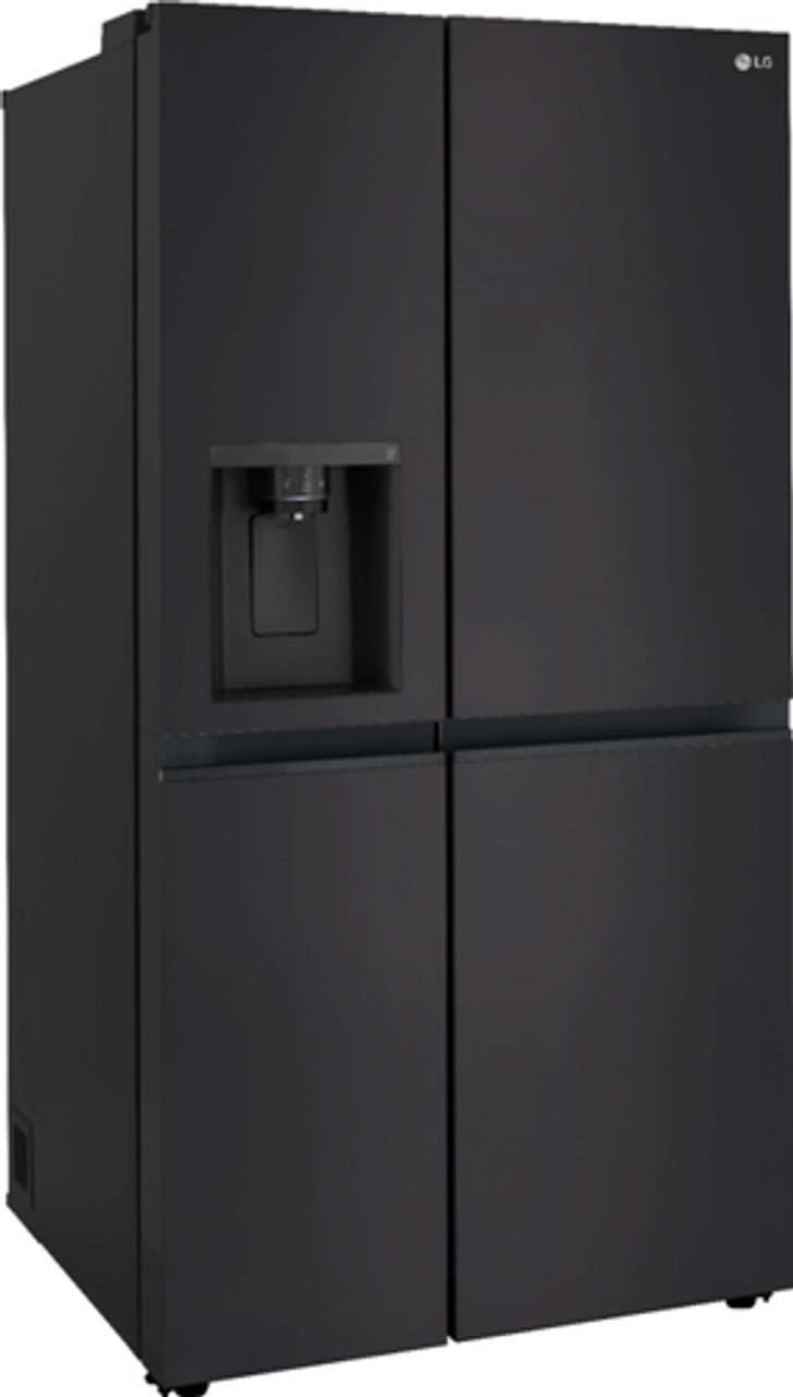 LG - 27.2 cu ft Side by Side Refrigerator with SpacePlus Ice - Smooth Black