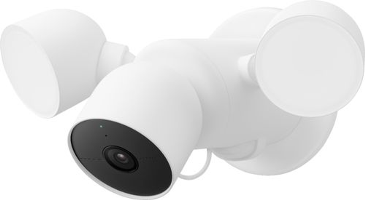 Google - Nest Camera with Floodlight - Snow