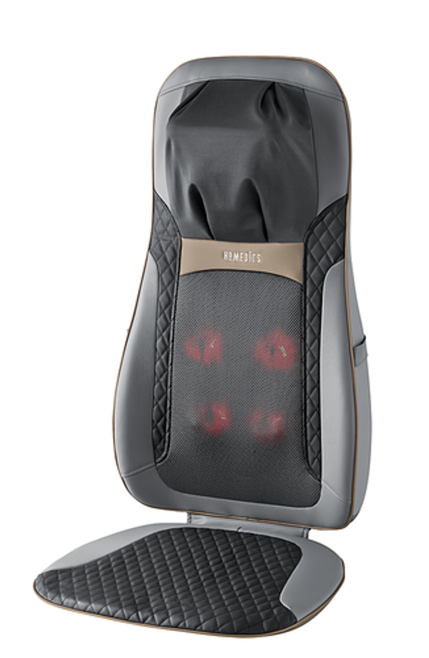 HoMedics - Shiatsu Elite II Massage Cushion with Heat - Gray/Black