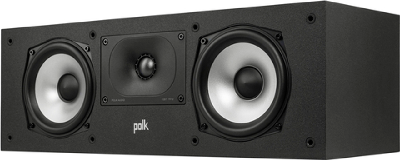 Polk Audio - Polk Monitor XT30 Center Channel Speaker – Hi-Res Audio Certified, Dolby Atmos & DTS:X Compatible, Midnight Black - Midnight Black