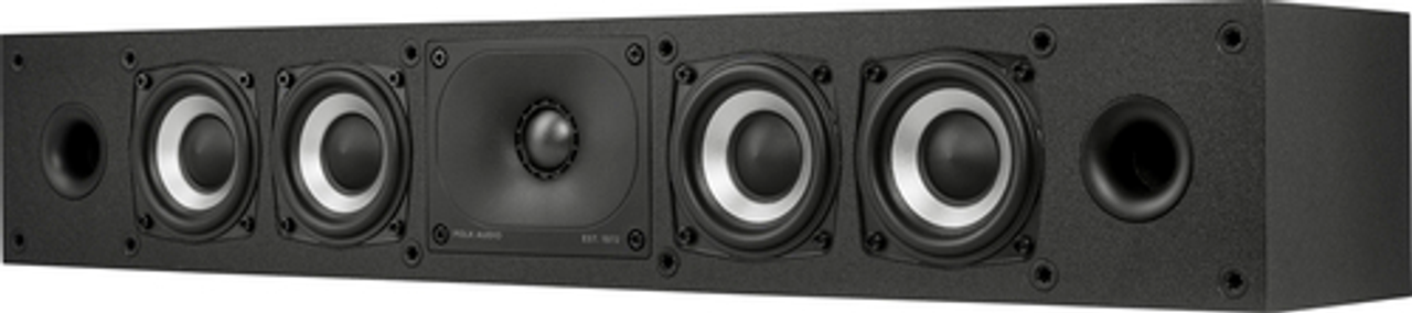 Polk Audio - Polk Monitor XT35 Slim Center Channel Speaker – Hi-Res Audio Certified, Dolby Atmos & DTS:X Compatible, Midnight Black - Midnight Black